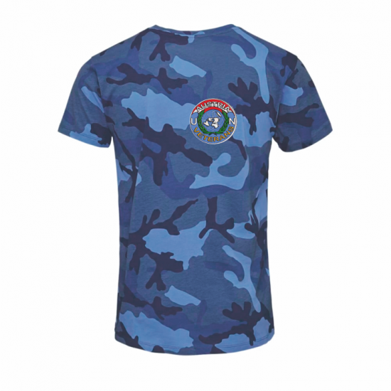 T-Shirt UN Veterans Camouflage Logo klein - zum Schließen ins Bild klicken