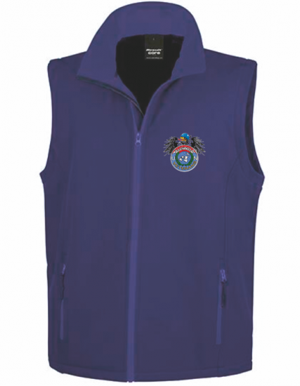 Softshell Gilet UN Veterans Logo mit Adler klein (2 Farben) - zum Schließen ins Bild klicken