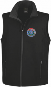 Softshell Gilet Result UN Veterans Logo klein (2 Farben)