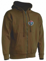 Sweatjacke mit Kapuze UN Veterans Logo klein (3 Farben)